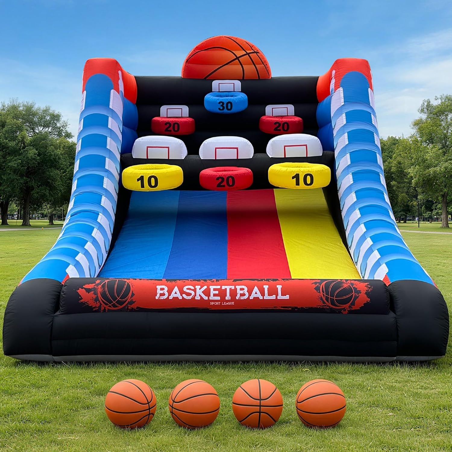 Inflatable Basketball Hoop 10' L x 13' W x 10' H, Oxford Inflatable Basketb...