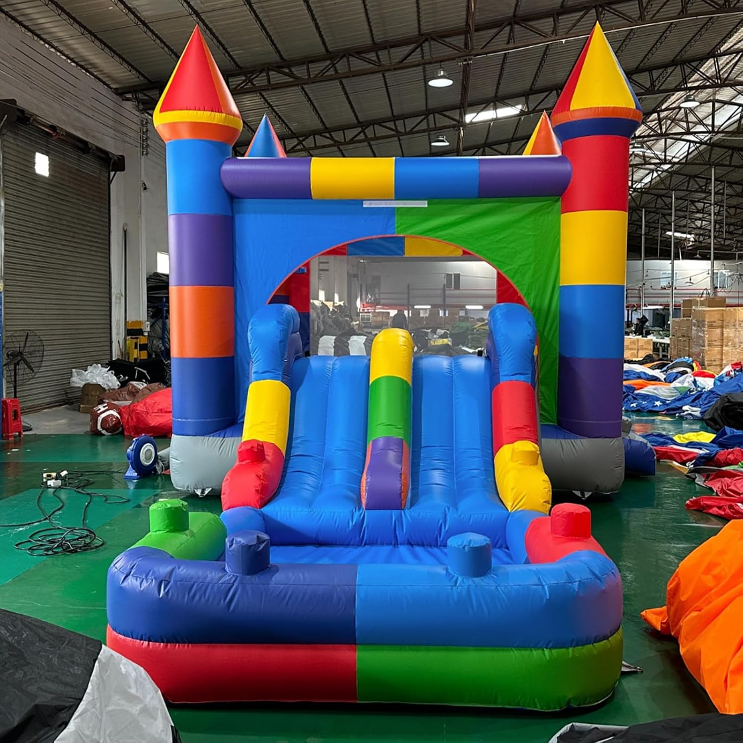 26’ Commercial Inflatable Bounce House with Dual Water Slides & Splash Pool...